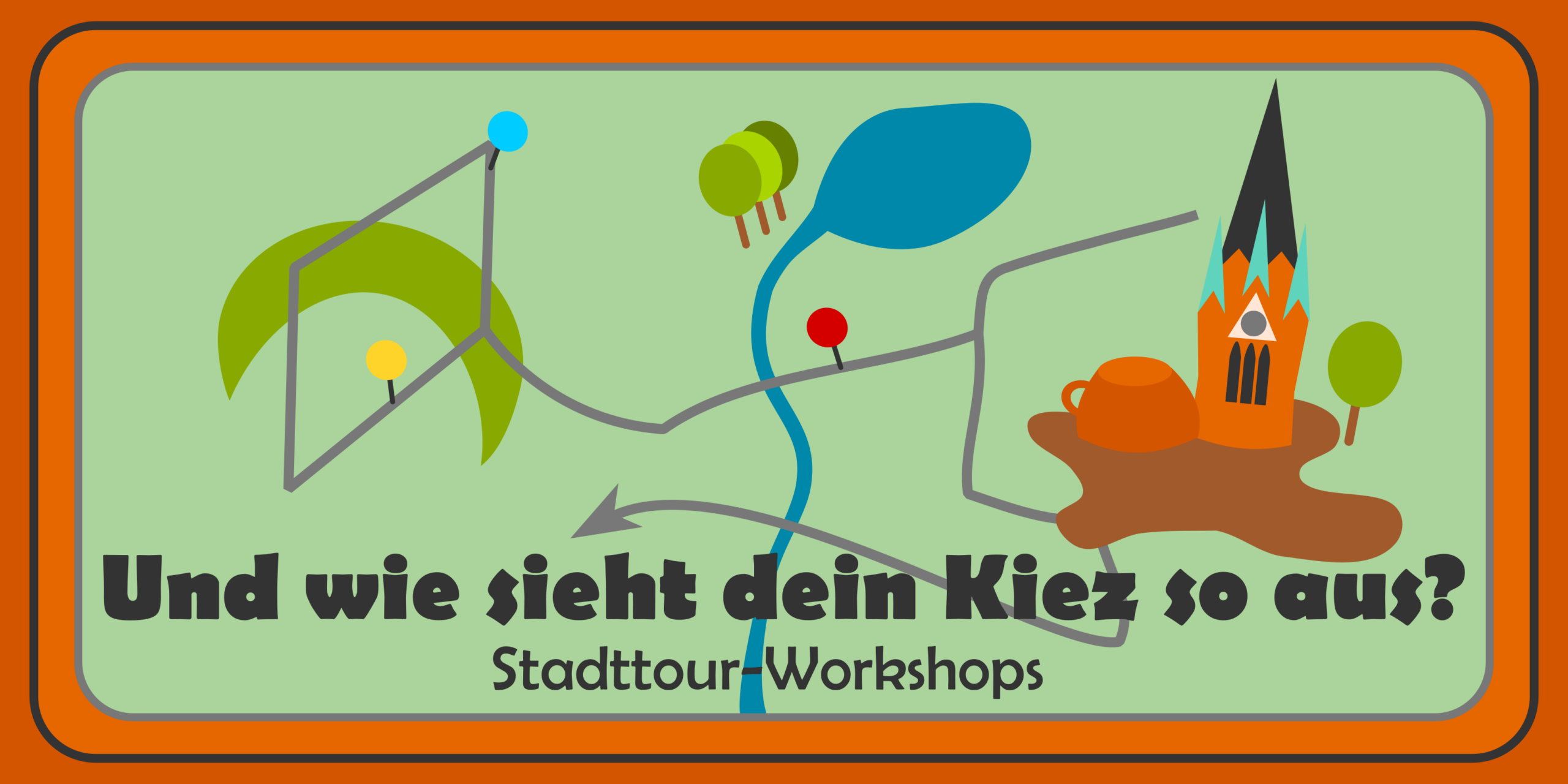 Flyer für Stadttour-Workshops im Soldiner Kiez